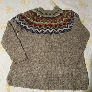 J Jill / Fair Isle Intarsia Knit Sweater